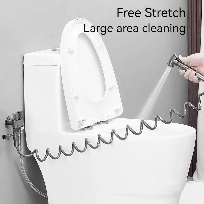 Handheld Bidet Toilette Spritzpistole Set Edelstahl Bad Reinigung Frauen waschen tragbare Spritzpistole Bad zubehör