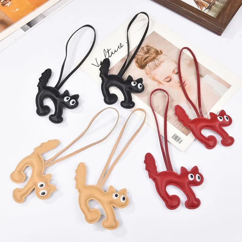 

5/10 шт. женская сумка на плечо ручной работы из высококачественной кожи с пряжкой в виде кота, милый мультяшный кулон, креативная сумка, аксессуары, оптовая продажа