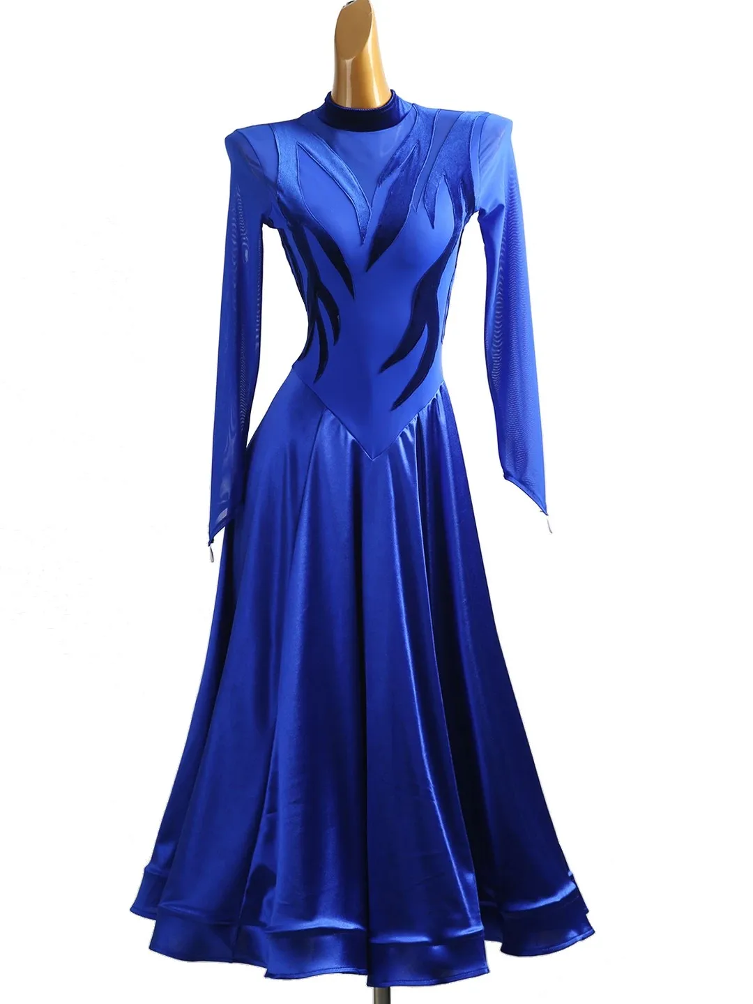 

Modern Dance Performance Costume Ballroom Practice Long Sleeve Standard Dress Waltz Foxtrot Tango Quickstep Competition Dress