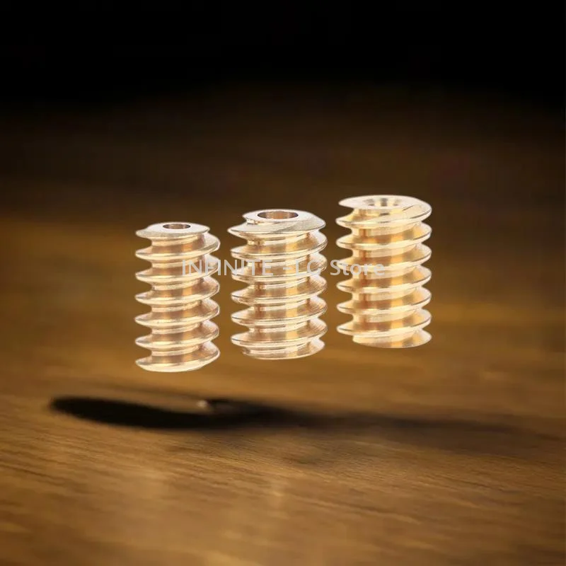 مجموعة مزدوجة من التروس الدودة النحاسية بطول 0.5 متر برأس واحد؛ مقاسات الفتحة 1.98 مم/2.28 مم/2.98 مم؛ يناسب مهاوي 2 مم/2.3 مم/3 مم