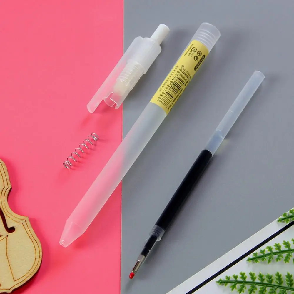 

Simple Quick-drying Gel Pen Press Type 0.5mm Pen Tip Neutral Pen Black/Blue/Red Ink Signature Pens School Office