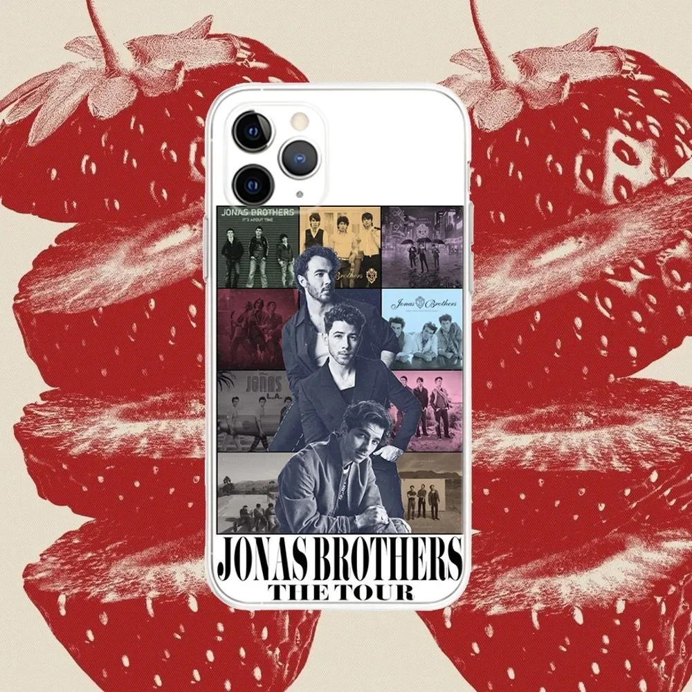 Band J-Jonas B- Brothers Phone Case For iPhone 16,15,14,13,12,11 Plus,Pro,Max,XR,XS,X,7,8 Plus,SE,Mini Transparent Silicone Soft