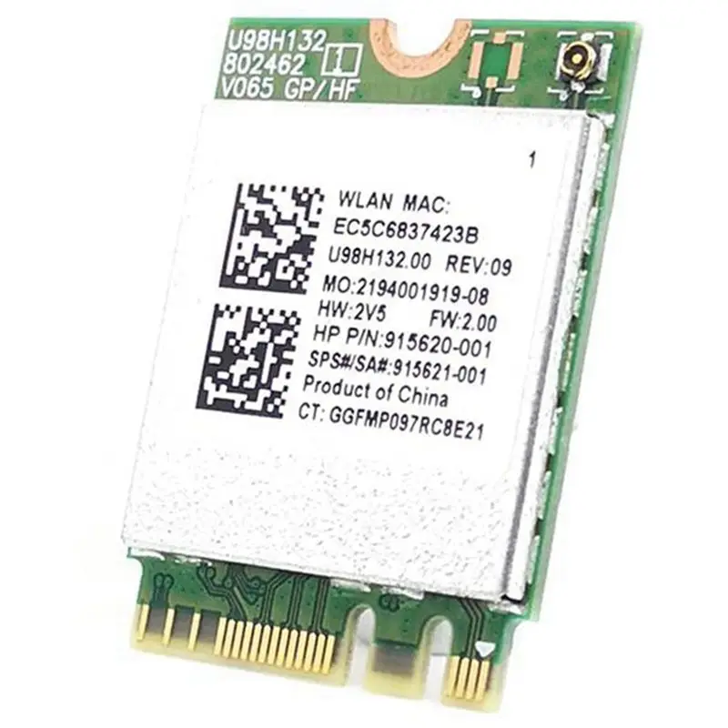 2X RTL8821CE 802.11AC 1X1 Wi-Fi+BT 4,2 Tarjeta adaptadora combinada SPS 915621-001 Tarjeta de red inalámbrica para Hp Probook 450 Series-ABIU