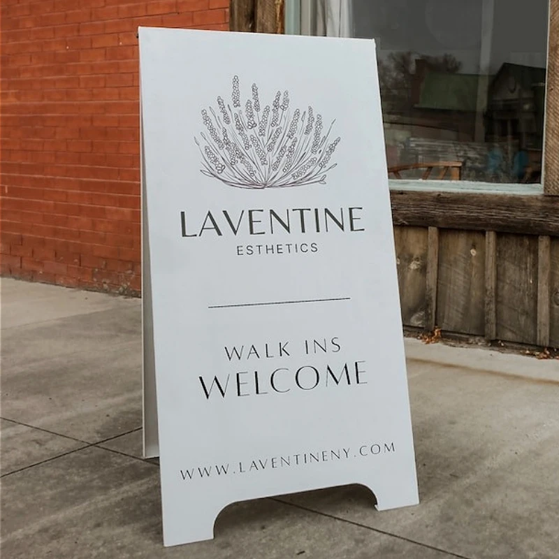 Custom A-Frame Sign, Minimalist Black Sandwich Board, Metal Magnetic Sidewalk, Wedding, Business, Event Display, Exterior Sign