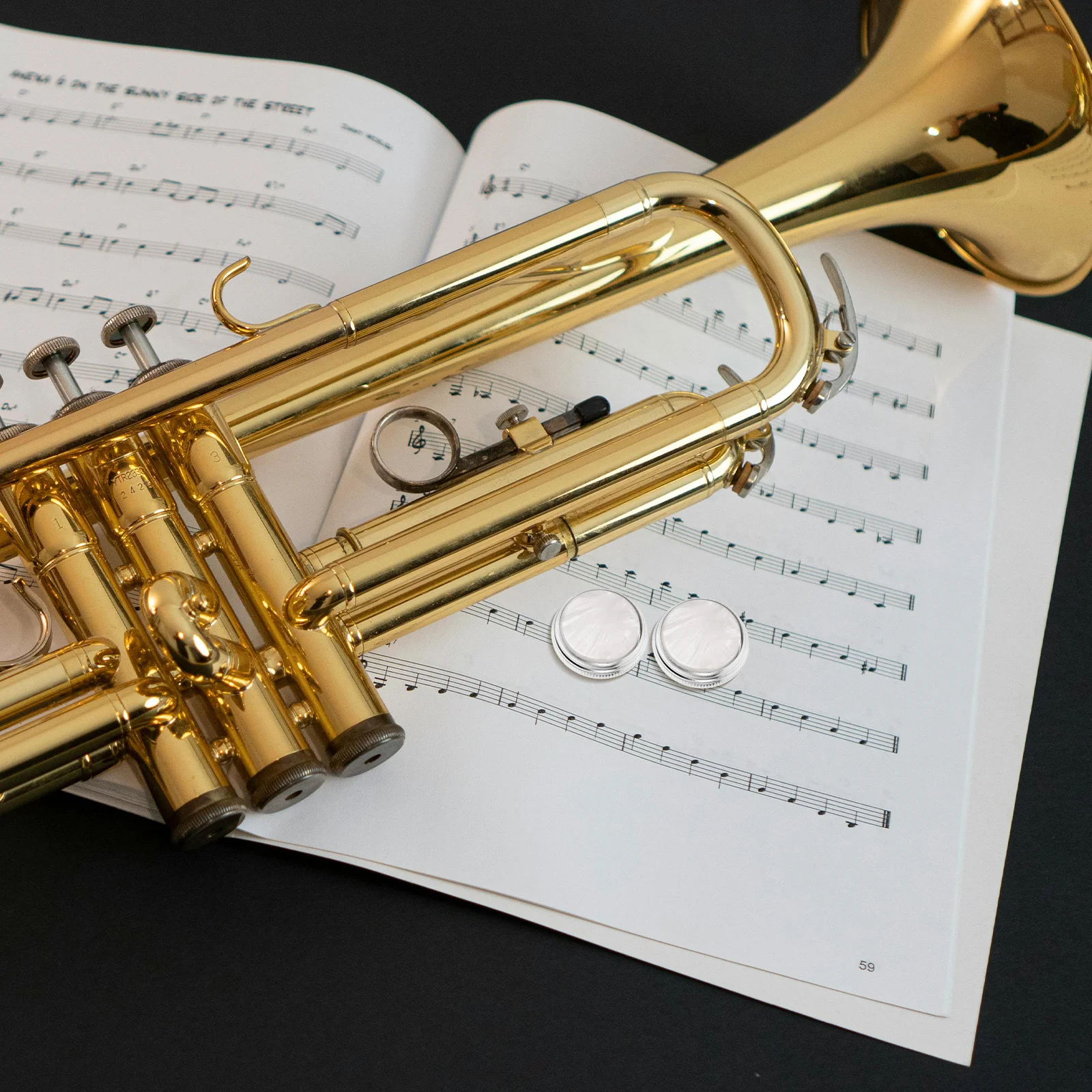 Korte knopgesp Zuiger Trompet Witte schaal Duurzaam Muziekinstrument Accessoire Reparatiegereedschap Vervanging Trompetgesp