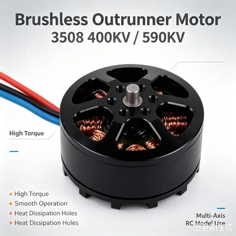 Brushless Motor 3508 400KV 590KV Brushless Outurnner Motor RC Airplane Plane Accessories Multi-axis Motor Model  for RC