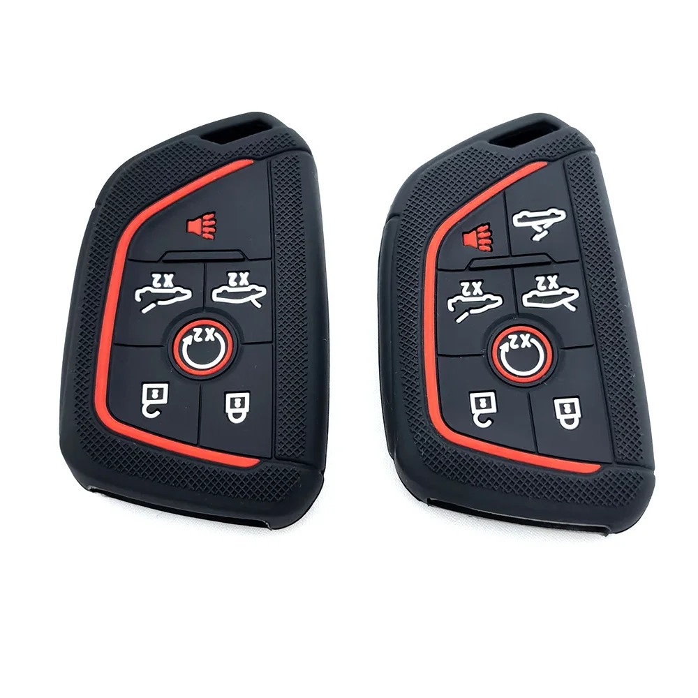 

Hot Sales For Chevrolet Corvette C8 2021 Coupe For Cadillac 6 7 Buttons Silicone Car Fob Key Cover Protecor Case Accessories