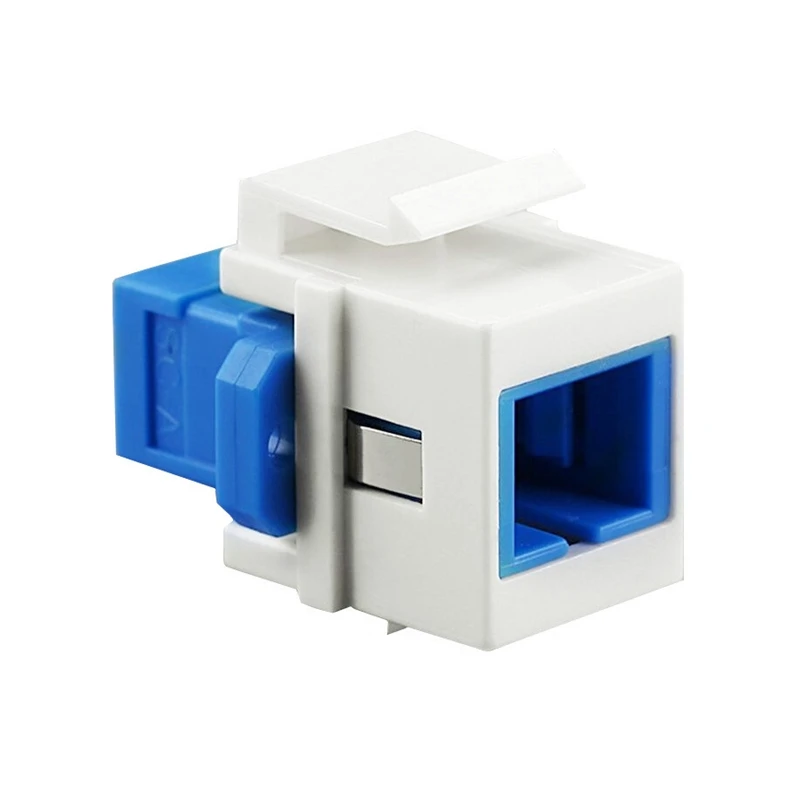 Adaptor Modul Serat Optik Keystone Jack SC SC F/F Keystone Module Coupler Untuk Kotak Pemasangan Terminal Panel Dinding