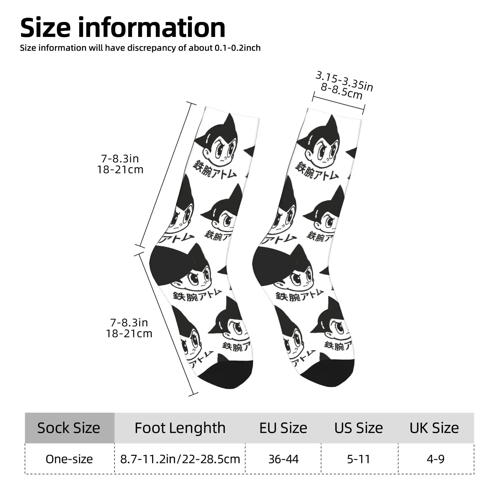 Astroboy Anime Robot Cartoon skarpetki śmieszne pończochy męskie wygodne skarpetki sportowe do biegania wiosenne graficzne skarpetki antypoślizgowe