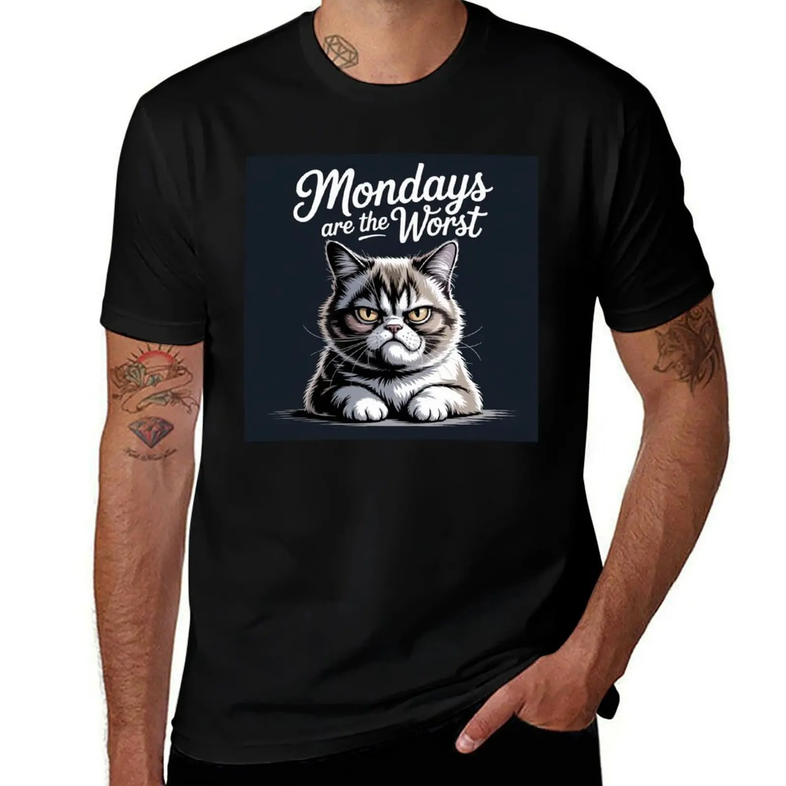 

Monday Hater Meme T-Shirt oversized designer shirts vintage t shirts mens graphic t-shirts