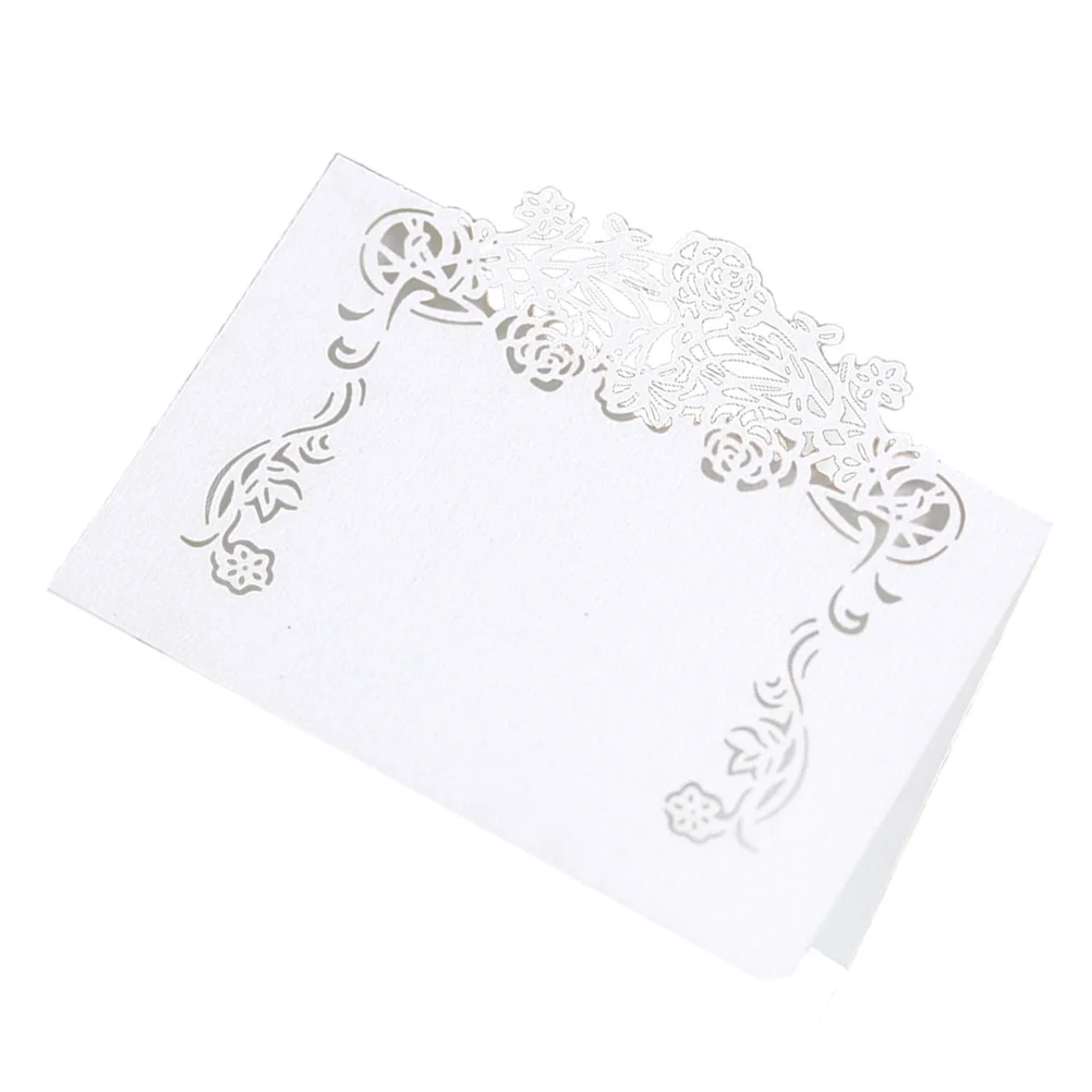 

50Pcs Paper Seat Cards European Style Wedding Party Banquet Birthday Engagement Table Place Cards Paper Place Card