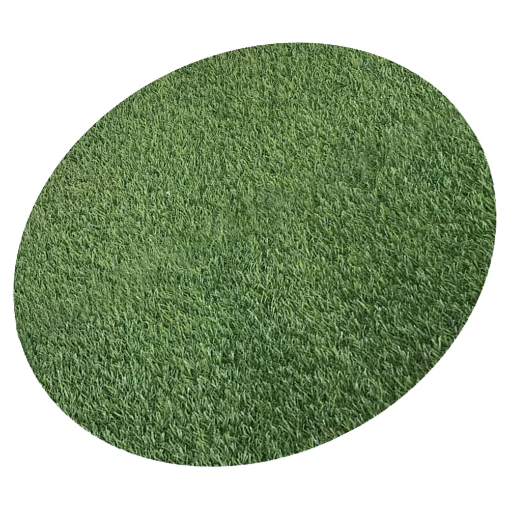 

Round Fake Decorative Manhole Cover Artificial Grass For Indoor Outdoor Lightweight Green Decor Mat Coffee Table Bar Hotel