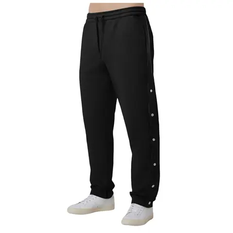 Men'S Sports Trousers Joggers Casual Tear Off Pants High Split Snap Button Ankle Length Pants Trend Loose Tear Away Pants Men