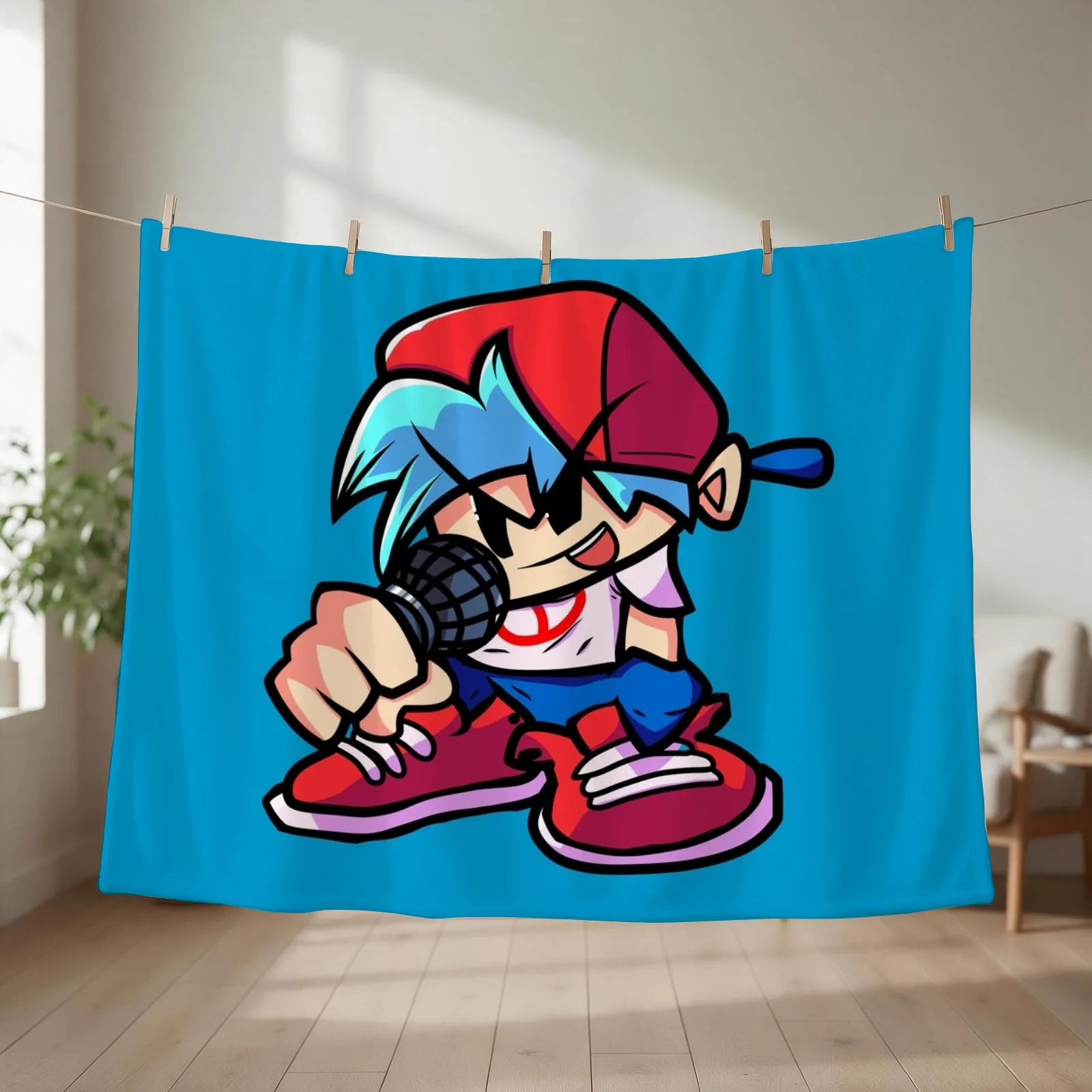 BoyFriend FNF Detailed Version Throw Blanket halloween Beach Thin valentine gift ideas Blankets