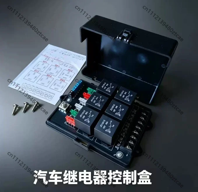 PCB Relay Fuse Terminal Box with LED Indicator Light Auto Electrical Wiring Modification Socket