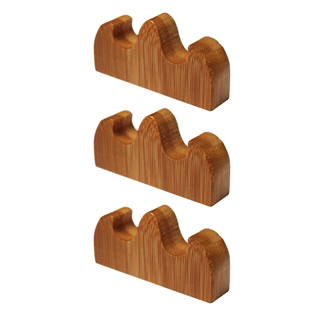 

3Pcs Bamboo Calligraphy Brush Rest Sturdy Pen Rack Ink Pen Holder Multi-Purpose Desktop Organizer Chinese Brush Rack
