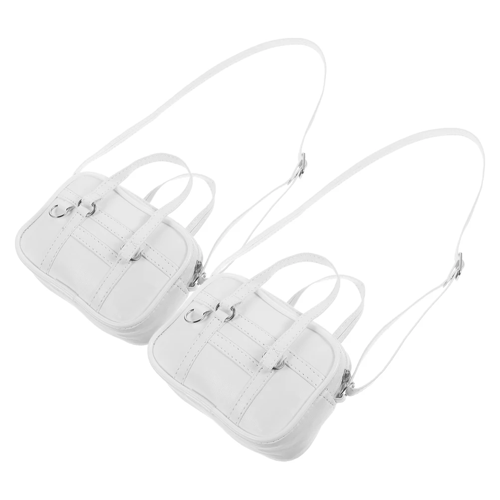 

2pcs Children's Toy Bags Miniature Purse Lightweight Portable Dollhouse Crossbody Bag Accessories Safe Kids