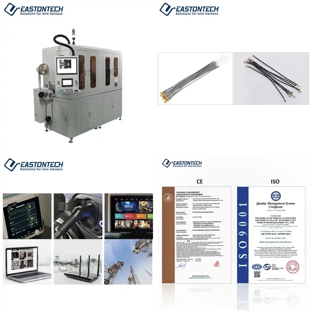 Coaxial Cable Terminal Crimping Machine Single Side Automatic Stripping Tinning & Crimping for Cable Manufacturing