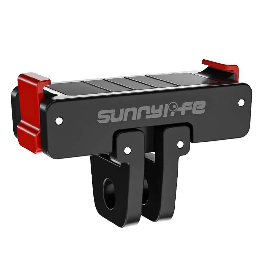 Magnetic Camera Mounting Base with 1/4Inch Screw Hole Quick Release Two Claw Adapter Aluminum Alloy for DJI ACTION 5Pro/4/3/2