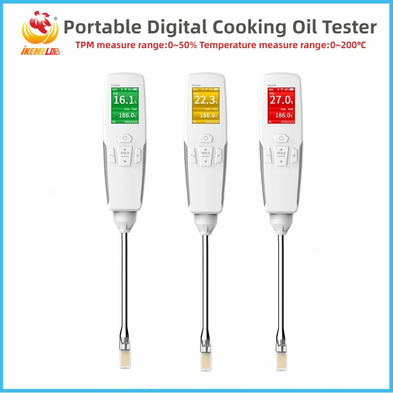 

IKEME Official Store Portable Digital Cooking Oil Tester Hgh Temperature Fast Measurement TPM Laboratory Cooking Oil Tester Hot