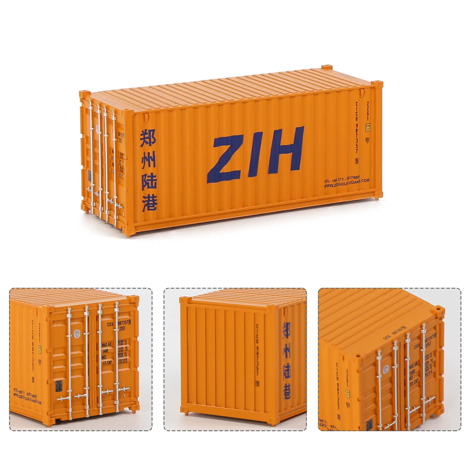 Evemodel HO Scale 1:87 20ft Model Shipping Container 20' Model Cargo Box C8726 (Pack of 1) - view 3