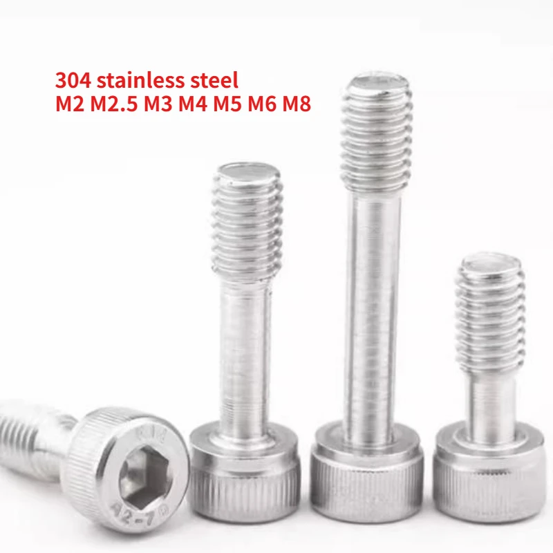 10/30/50pcs M2 M2.5 M3 M4 M5 M6 M8 SUS 304 Stainless Steel (A2-70) Hexagon Hex Socket Head Screws Anti-Loosening Bolts