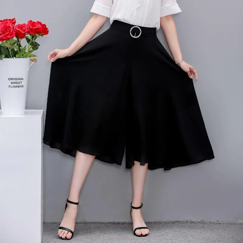 Skirts for Women Chorts Woman Skirt Pants High Waist Chiffon V Luxury Elegant Clothing Sales Stylish Casual Streetwear Vintage