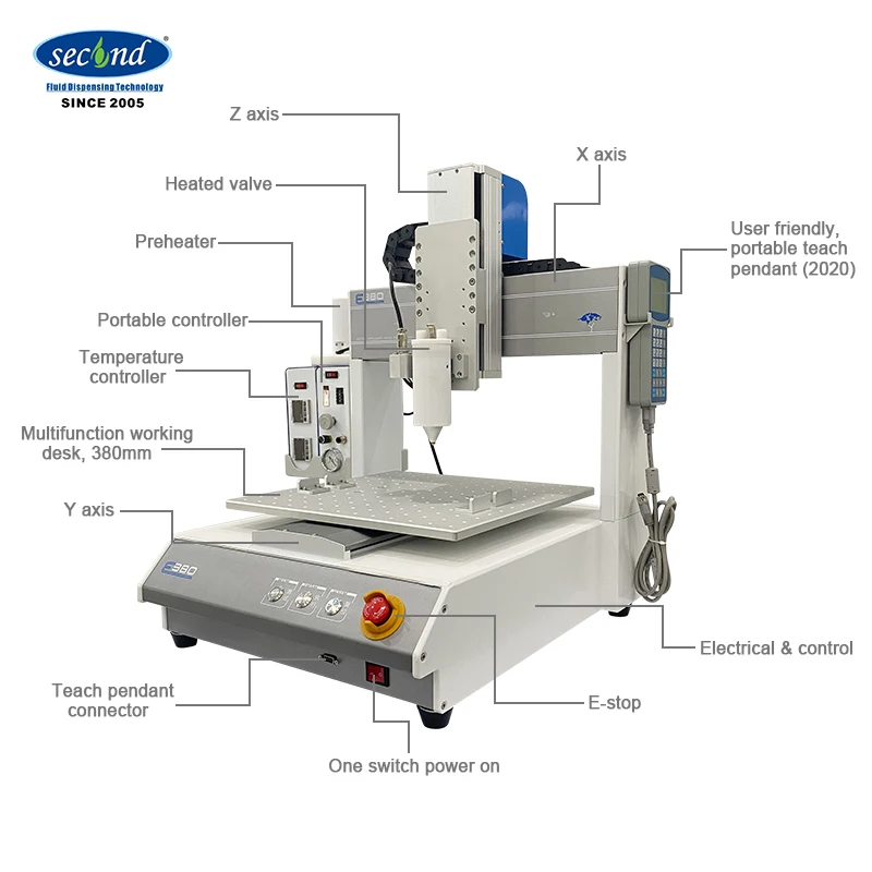 3 Axis Desktop Hot Melt Adhesive Automatic Cnc Glue Dispenser Dispensing Machine Robot