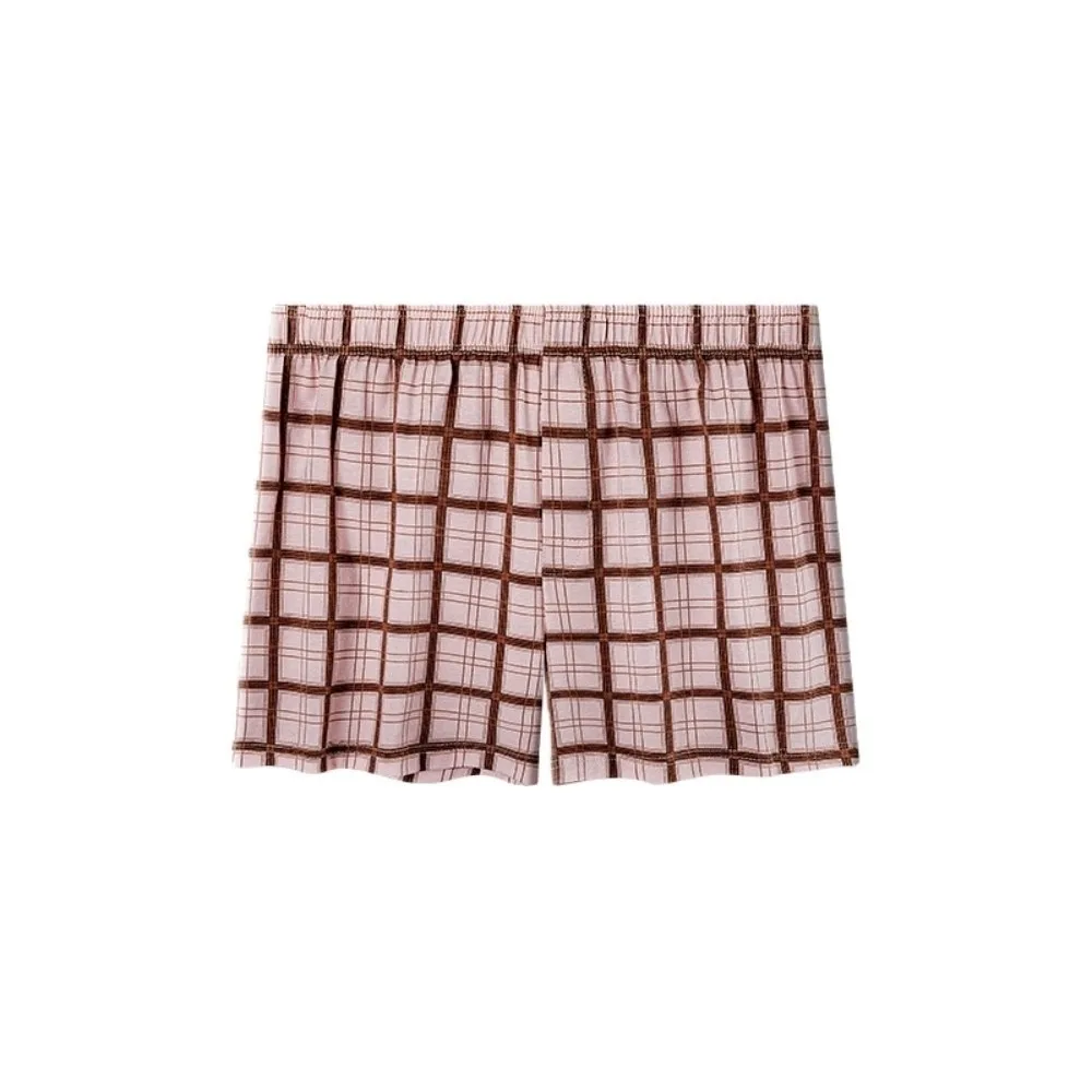 

Plus Size L-XXXXL Men's Boxer Briefs Elastic Waistband Comfortable Mens Cotton Underwear Fashion Breathable Plaid Beach Pants