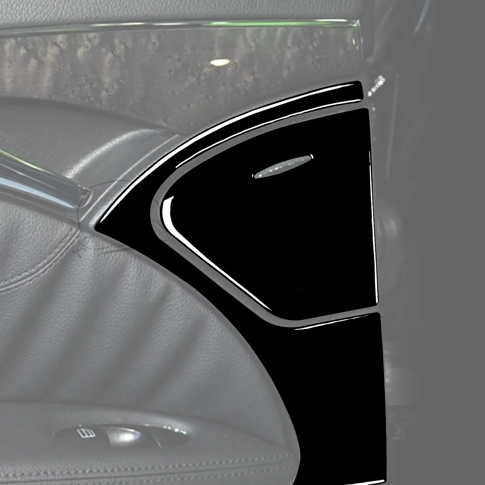 For Mercedes W211 E Class Accessories Interior 2003-2009 Co-pilot Storage  Speedometer Headlight Dashboard Stickers Piano Black