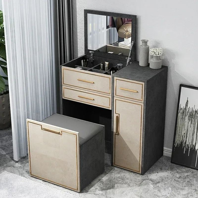 

Multifunctional European Dressing Retro Beauty Hair Stool Table Woman Bedroom Organizers Storage Aparadores Bedroom Furniture
