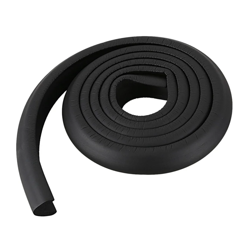 AS96-5X 2m crianças proteção mesa guarda tira de segurança do bebê borda vidro móveis horror crash bar canto espuma (preto)