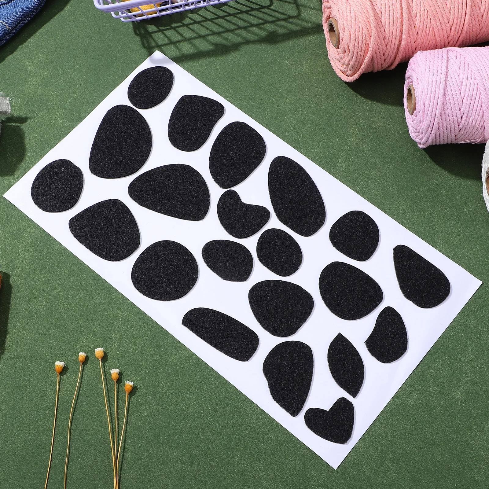 

DIY Felt Projects Adhesive Felt Circles 6 Sheets Dalmatian Print Craft Kit Long Term Use Robust Material Decorative