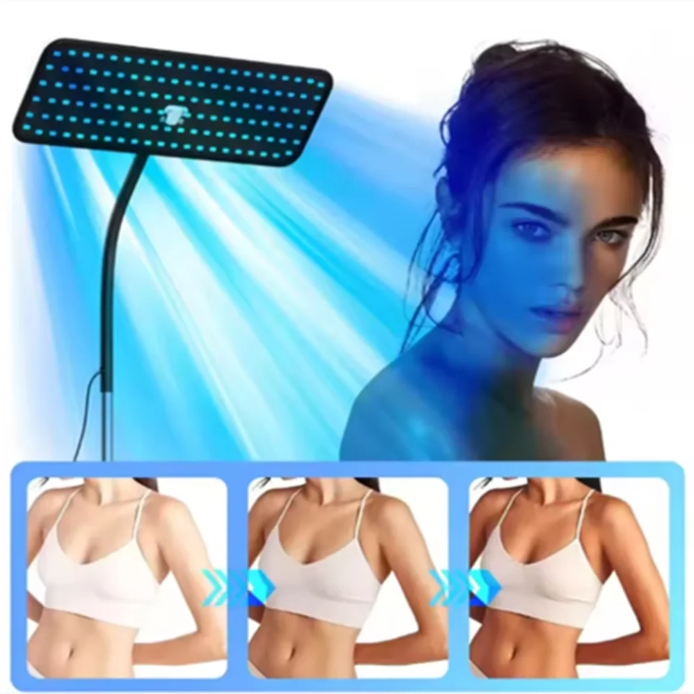 

Full Body Blue Led Light Panel With Stand 460nm 490nm Solarium Tanning Light Beauty Device