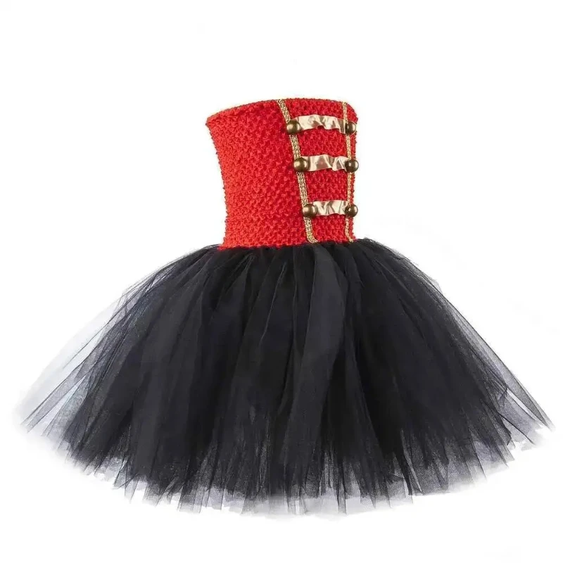 Nutcracker Soldier Girl's Costume Christmas & Halloween Glamorous Ballet Dress Feather Hairpiece Children's Circus Costume