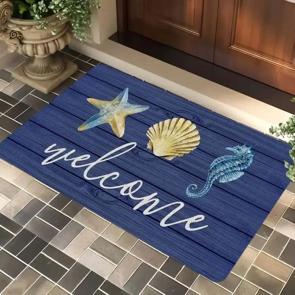 VIKAMA Ocean Breeze ترحيب ممسحة لينة ومريحة وممتصة للصوت مدخل القاعة ممسحة الحمام السجاد ديكور المنزل