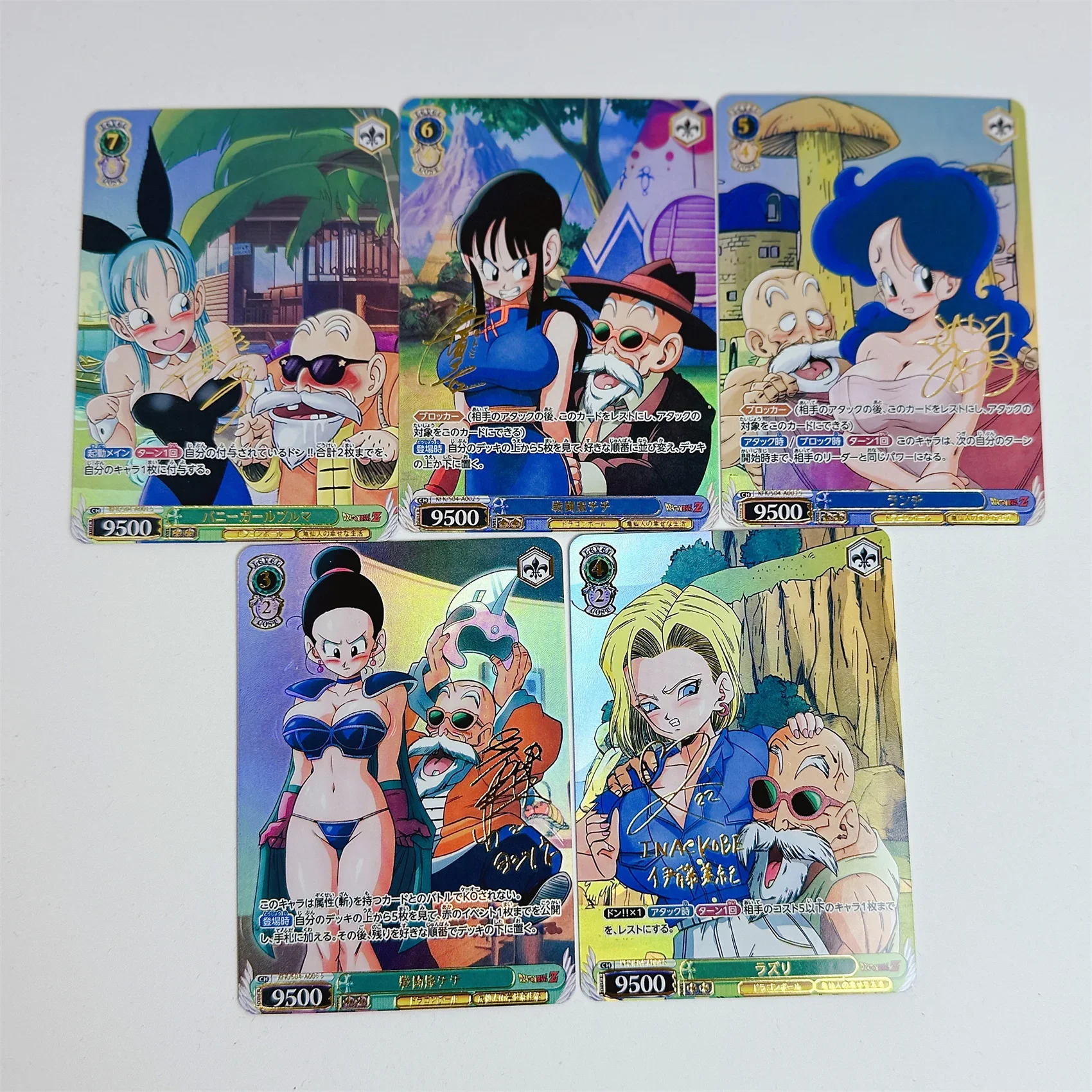 애니메이션 드래곤 볼 DIY ACG BoysToys 크리스마스 생일 선물 소장 카드 보드 게임 Bulma Android 18 Ranchi Master Roshi