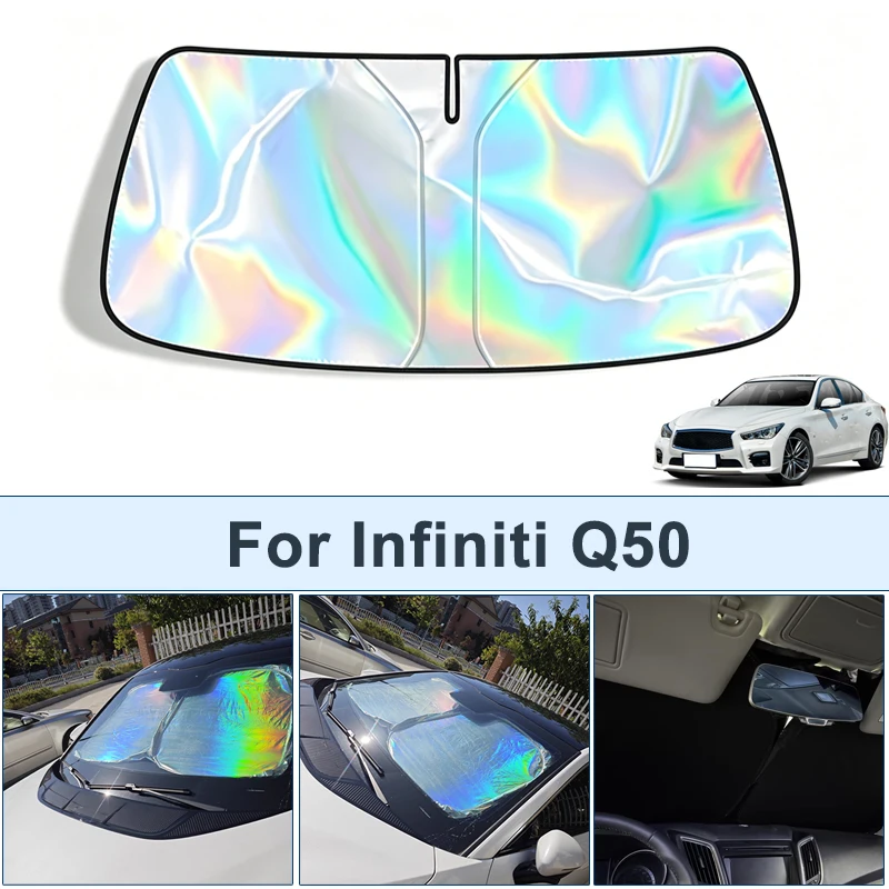 

Foldable Front Windshield Sun Shade For Infiniti Q50 UV Reflective Sun Protection Cover Car Interior Accessories
