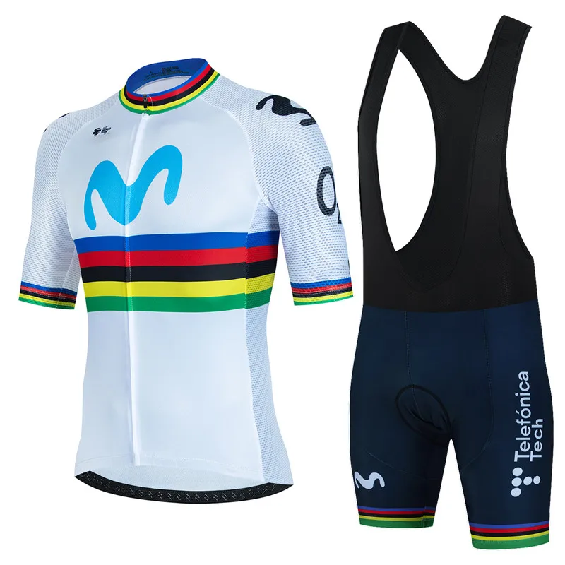 Movistar 2024 Wielertrui Set Zomer Spanje Mtb Bike Kleding Uniform Maillot Ropa Ciclismo Mannen Fiets Kleding Pak Hombre