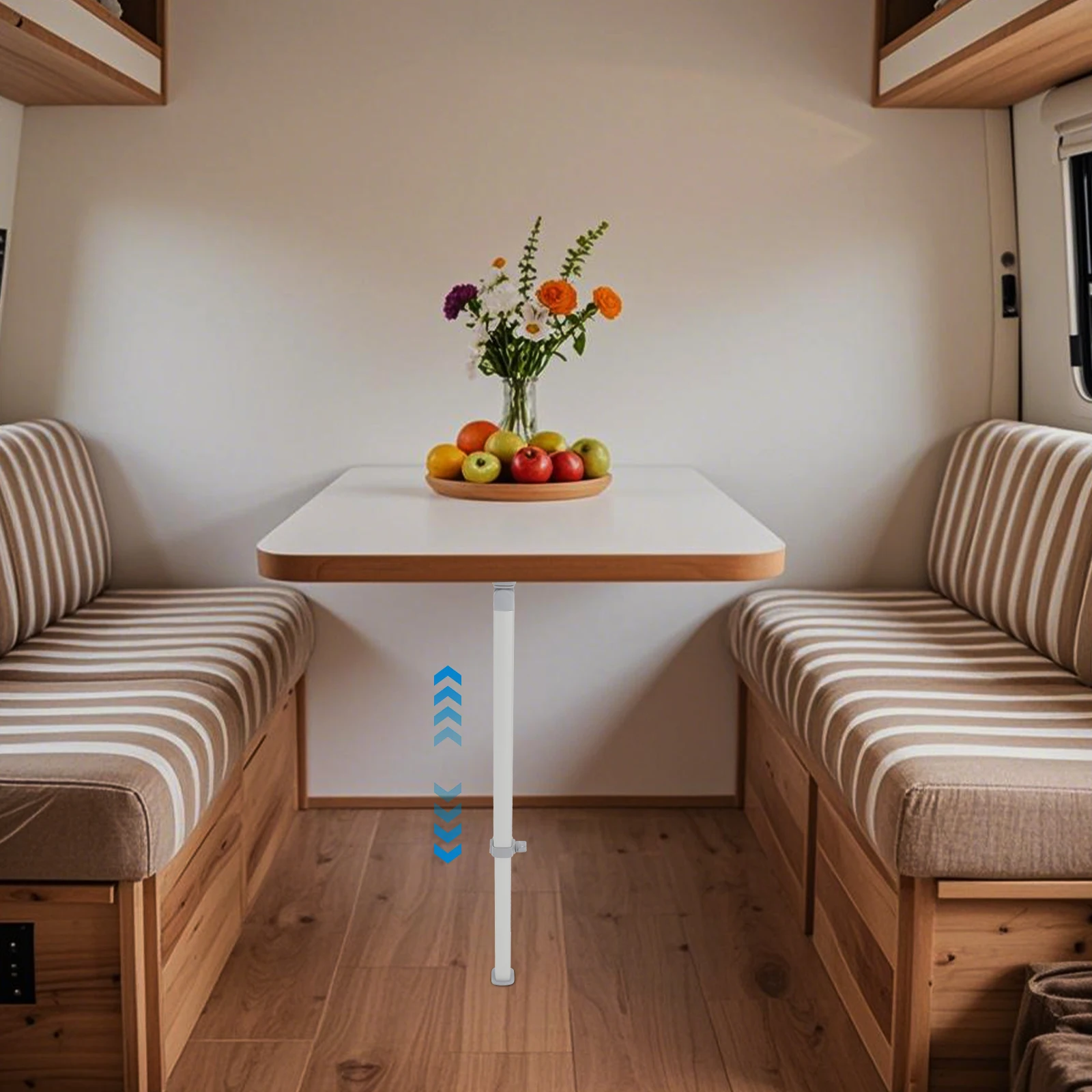 Höhenverstellbares Tischbein 20,08-29,92 Zoll, faltbare Tischstütze 55 lbs, Aluminiumlegierung für Wohnmobil-Schreibtisch, Yacht – Detail 2