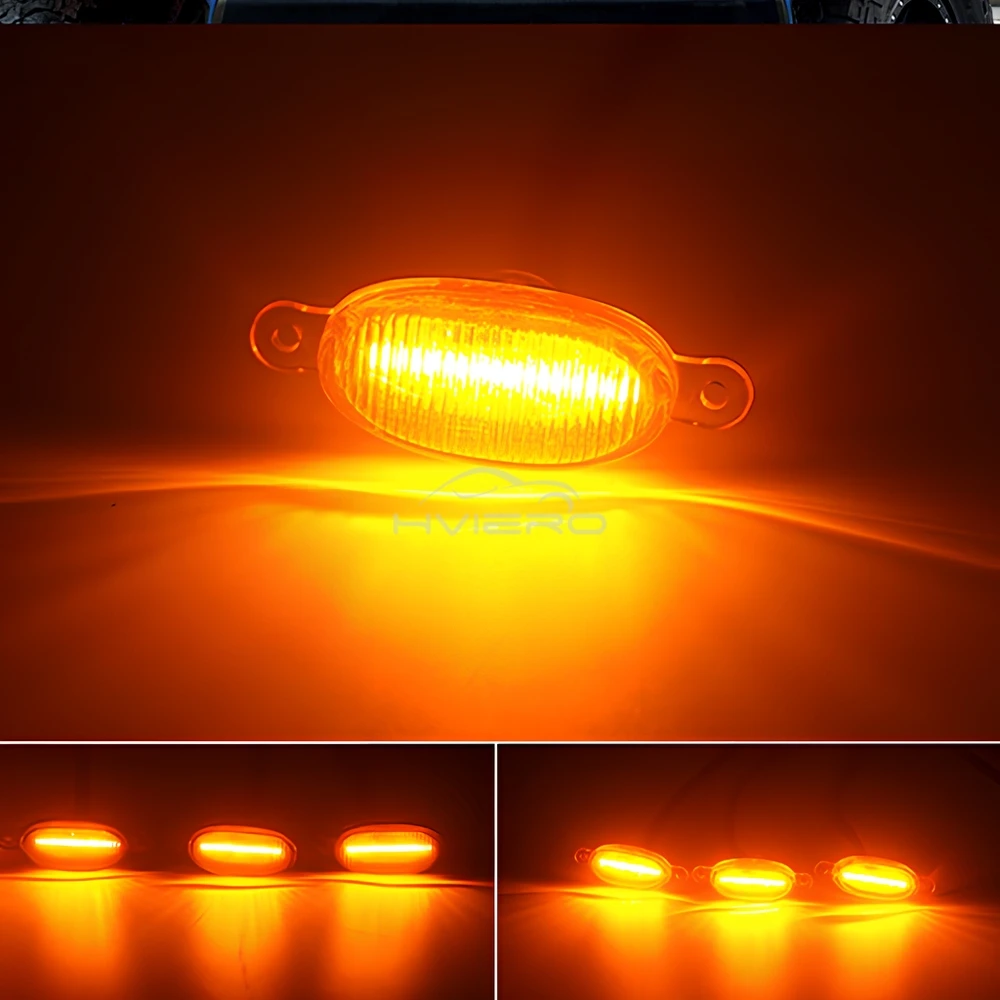 4X سيارة مصبغة ضوء أصفر ضوء النهار تشغيل ضوء LED الزخرفية تحذير ضوء شاحنة صغيرة ضوء الضباب 12 فولت التحكم رابتور