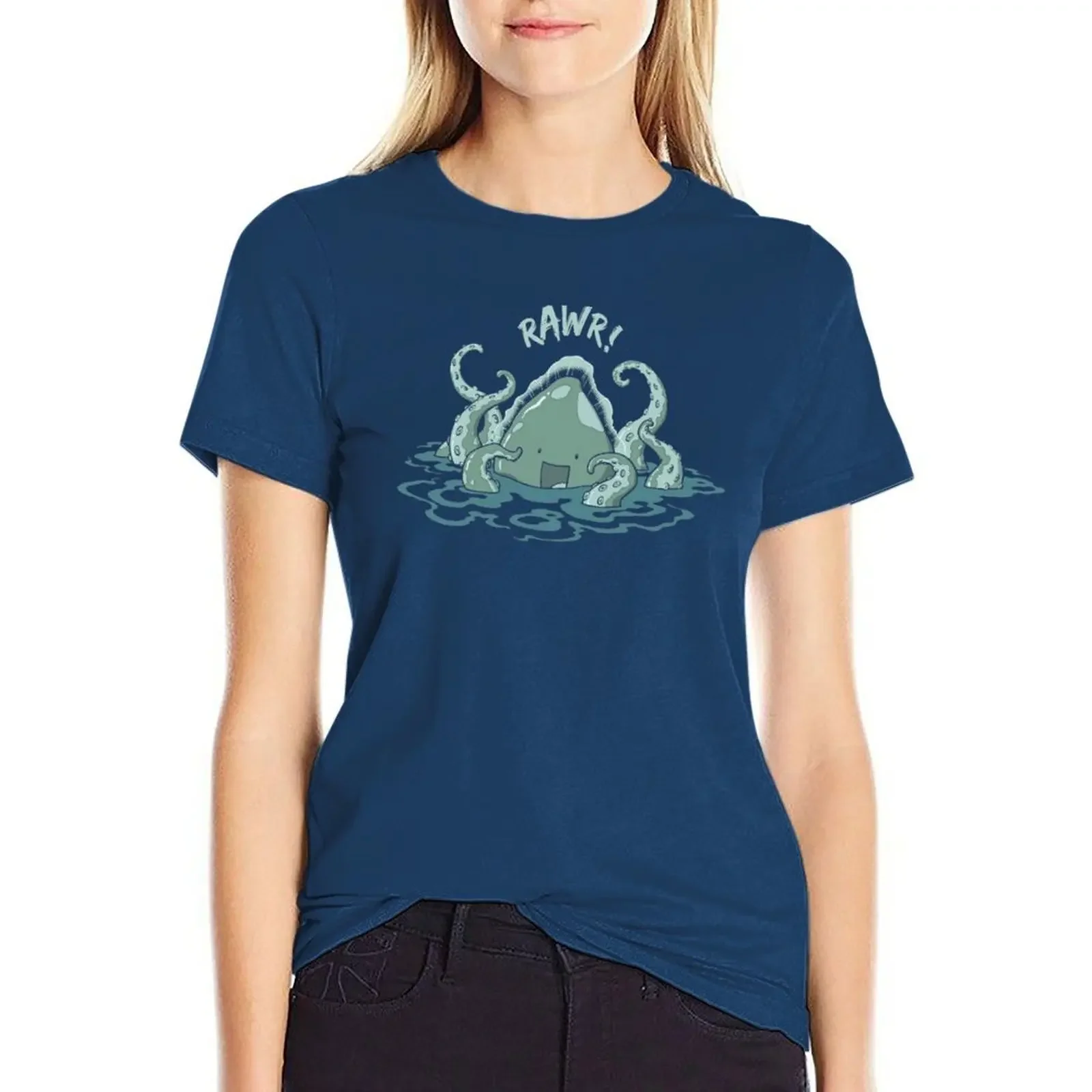 

kraken T-shirt Short sleeve tee Aesthetic clothing t shirts for Women graphic