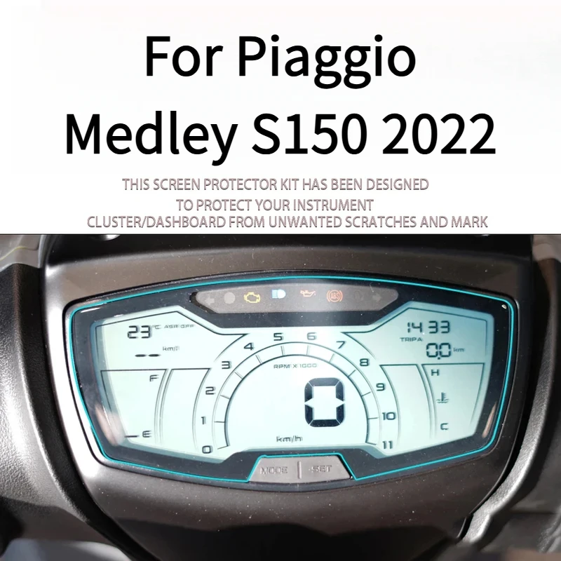 

Для Piaggio Medley S150 2022, защитный чехол для волос HD с защитой от царапин для приборной панели мотоцикла
