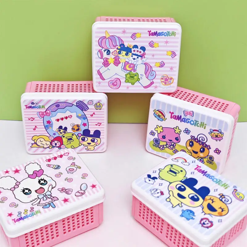 

Tamagotchi Folding Basket Foldable Storage Box Multi Functional Desktop Organization Cosmetic Storage A Birthday Gift for Girls