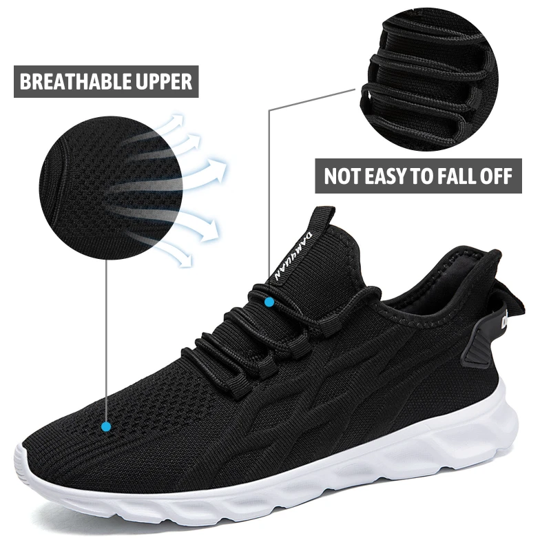 Fujeak Tennis Casual Sneakers for Men Plus Size Anti-slip Ultralight Shoes Fashion Breathable Men's Sports Shoes Zapatos Hombre