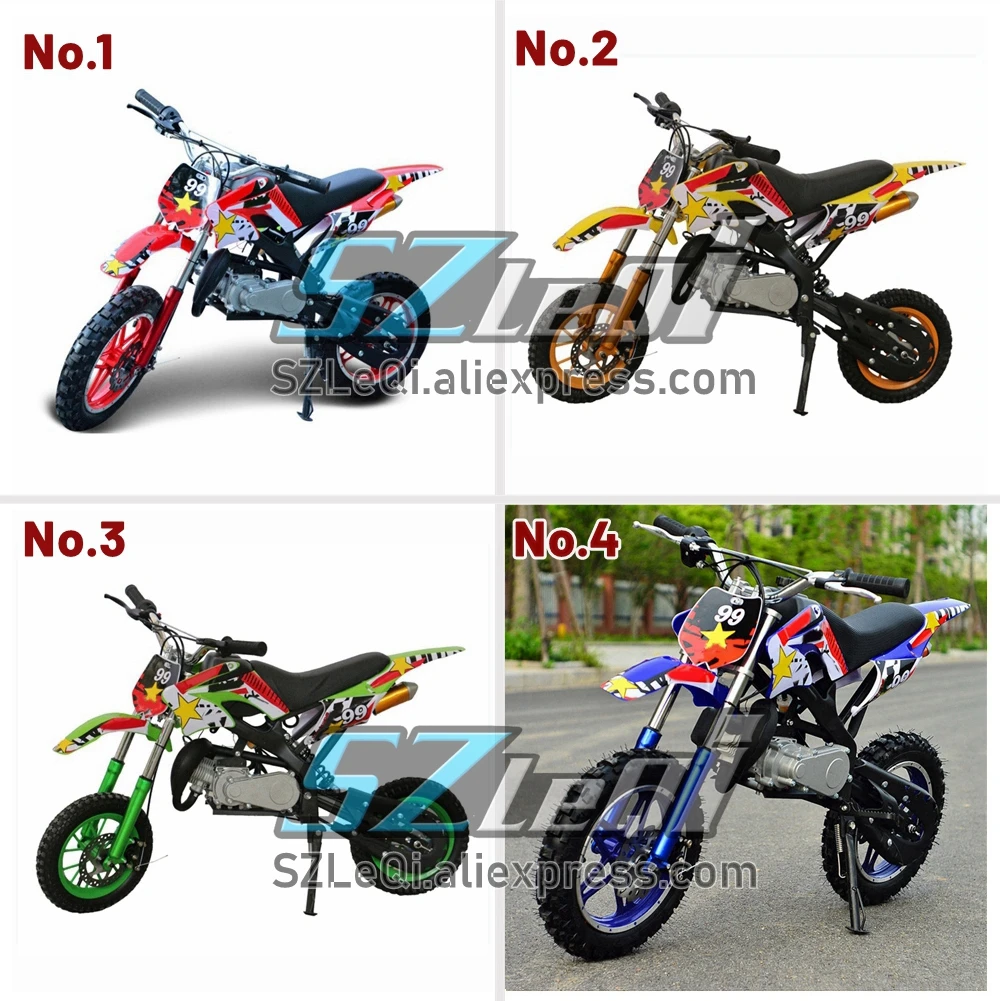 50CC Dirt Bike Mini Motorcycle Small Buggy 2 Stroke Mountain Gasoline ATV Off-road Superbike Moto Bikes Child Racing Motorbike