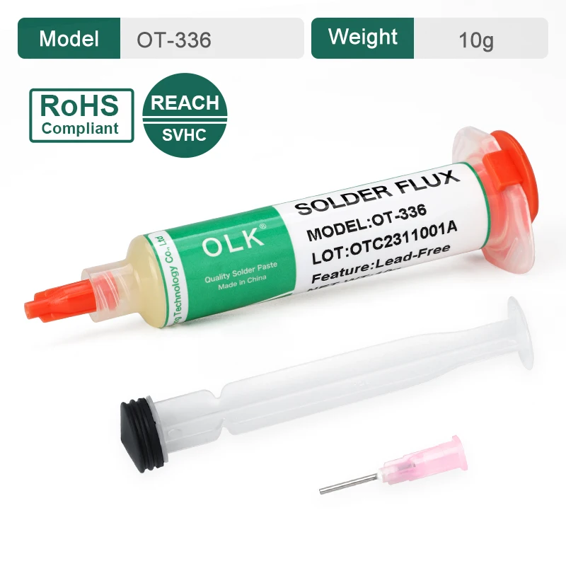 Olk SMD Flussmittel PCB Reparatur Lötflussmittel No-Clean Lotpaste Schweißen Advanced Oil Flux für Schweißfett 10cc Lötreparatur