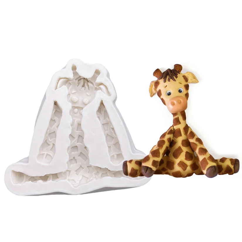 Affe Löwe Hase Elefant Giraffe Silikon-Zuckergussform Harzwerkzeuge Cupcake-Backform Fondant-Kuchendekorationswerkzeuge – Detail 5
