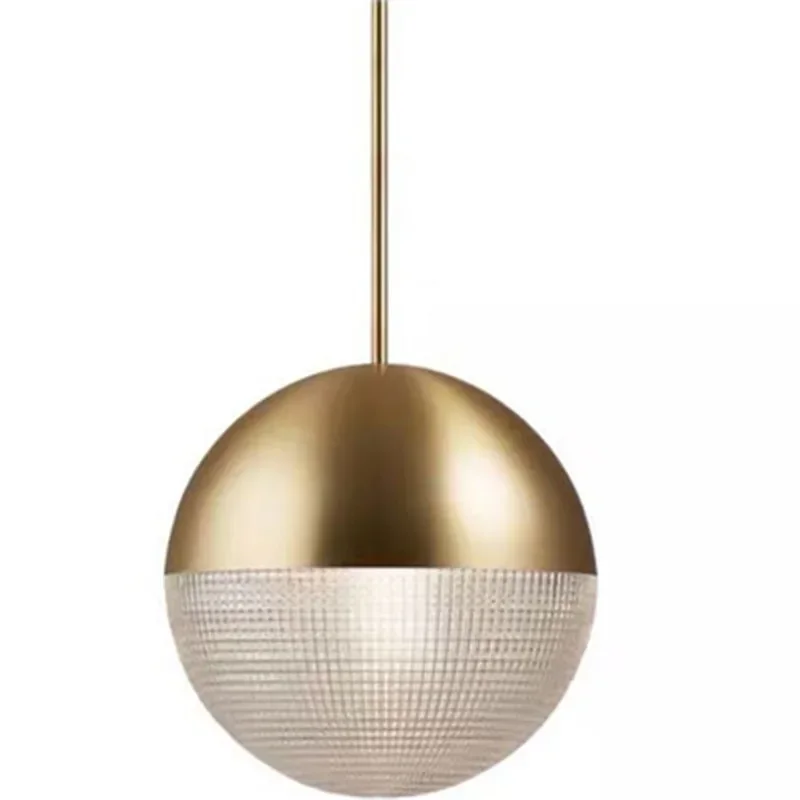 

Европейский золотой хрустальный стеклянный шар, подвесной светильник, освещение для гостиной, столовой, бара, ресторана, прикроватные подвесные светильники для внутреннего декора