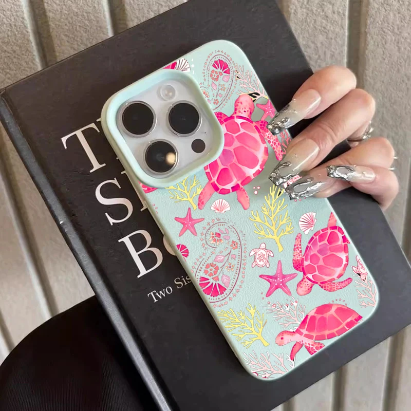 Marine Dolphins INS Collage-Stil Hüllen für iPhone 17 15 14 Pro Max Hülle iPhone 16 13 12 11 XS XR Plus Stoßfeste TPU-Schutzhülle – Detail 6